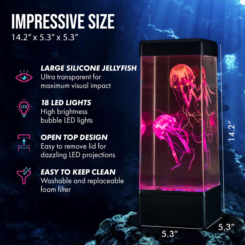 JINX Luminous Jellyfish Lamp Bundle - with Baby Jellyfish & Jelly